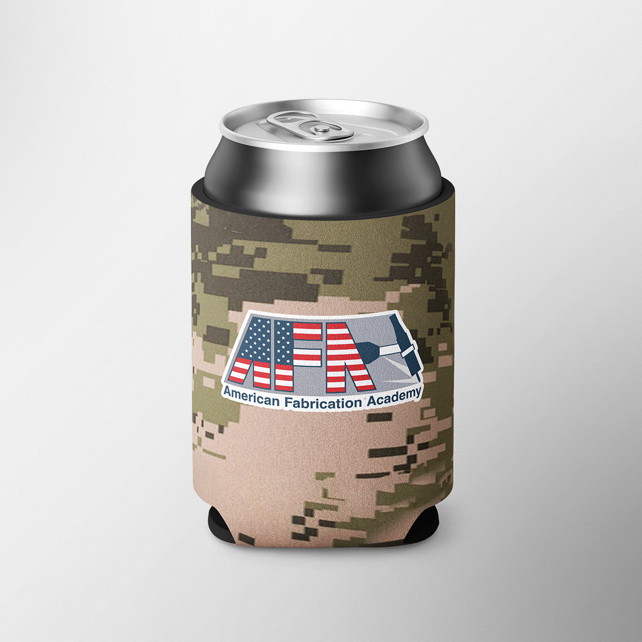 camo can cooler with afa logo