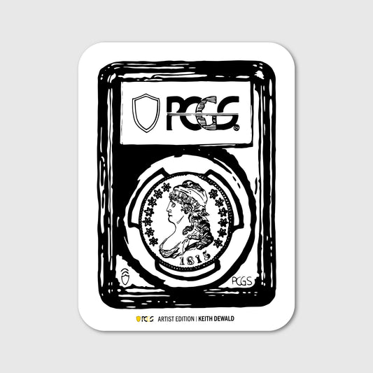 PCGS Sketch Holder Sticker